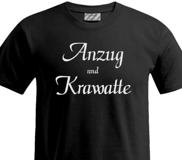 Anzug und Krawatte - das T-Shirt